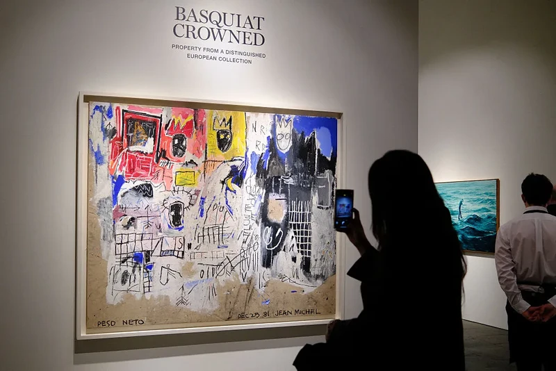 Basquiat Crowned artwork at auction