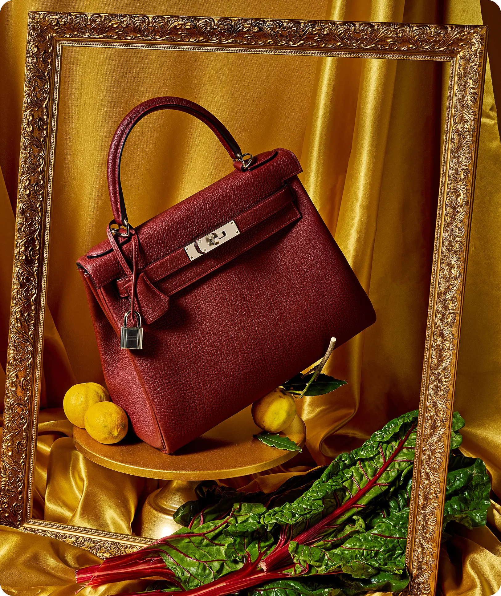 Luxury handbags with festive styling